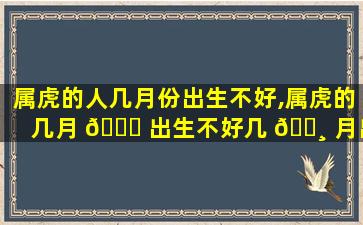 属虎的人几月份出生不好,属虎的几月 🍀 出生不好几 🌸 月出生zui
好